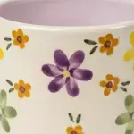 Mug White Violet – Flowers Colorful - Image 6
