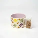 Mug White Violet – Flowers Colorful