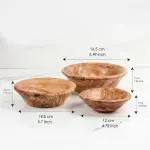 Olive Wood Artisan Nesting Bowls - Image 6