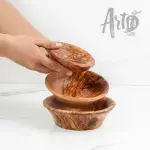Olive Wood Artisan Nesting Bowls - Image 4