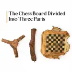 Olive Wood Chess Table with Drawers - Image 6