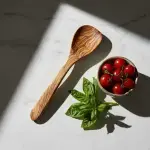 Olive Wood Corner Spoon - Image 9