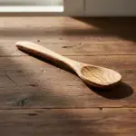 Olive Wood Corner Spoon - Image 6