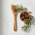 Olive Wood Curved Corner Spatula - Image 10