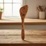 Olive Wood Curved Corner Spatula - Image 7