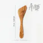 Olive Wood Curved Corner Spatula - Image 3