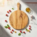 Olive Wood Cutting Board with Handle - Image 10