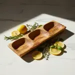Olive Wood Divided Serving Dish - Image 10