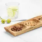 Olive Wood Divided Serving Dish - Image 3