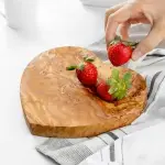 Olive Wood Heart Shaped Cutting Board - Image 3