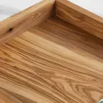 Olive Wood Rectangular Tray with Ceramic - Image 11