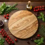 Olive Wood Round Serving Board - Image 11