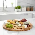 Olive Wood Round Serving Board - Image 9