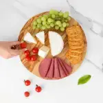 Olive Wood Round Serving Board - Image 4