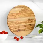 Olive Wood Round Serving Board - Image 2