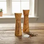 Olive Wood Salt & Pepper Grinder Set - Image 9