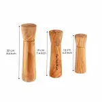 Olive Wood Salt & Pepper Grinder Set - Image 7