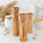 Olive Wood Salt & Pepper Grinder Set - Image 5