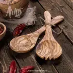Olive Wood Serving Spork - Image 2