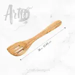 Olive Wood Slotted Spatula - Image 2