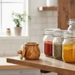 Olive Wood Spice Box with Lid - Image 8