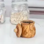 Olive Wood Spice Box with Lid