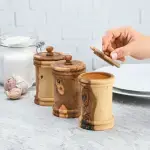 Olive Wood Spice Jar - Image 3