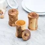 Olive Wood Spice Jar - Image 2