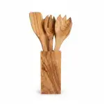 Olive Wood Utensil Holder - Image 8