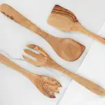 Olive Wood Utensil Holder - Image 6