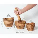 Rustic Olive Wood Mortar and Pestle - Image 7