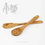 Handmade Olive Wood Salad Spoon - Image 2