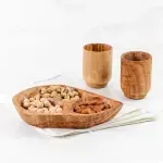 Olive Wood Divided Serving Dish - Image 3