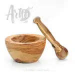 Olive Wood Mortar and Pestle - Image 2