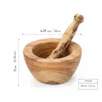 Olive Wood Mortar and Pestle - Image 7