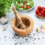 Olive Wood Mortar and Pestle - Image 3