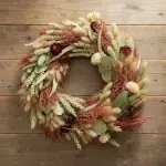 Valentine's Wreath with Dried Flowers - Rosewood - Image 5