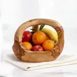 Wooden Fruit Basket with Handle - Image 6