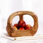 Wooden Fruit Basket with Handle