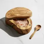 Wooden Salt Cellar with Pivoting Lid - Image 10