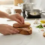 Wooden Salt Cellar with Pivoting Lid - Image 9