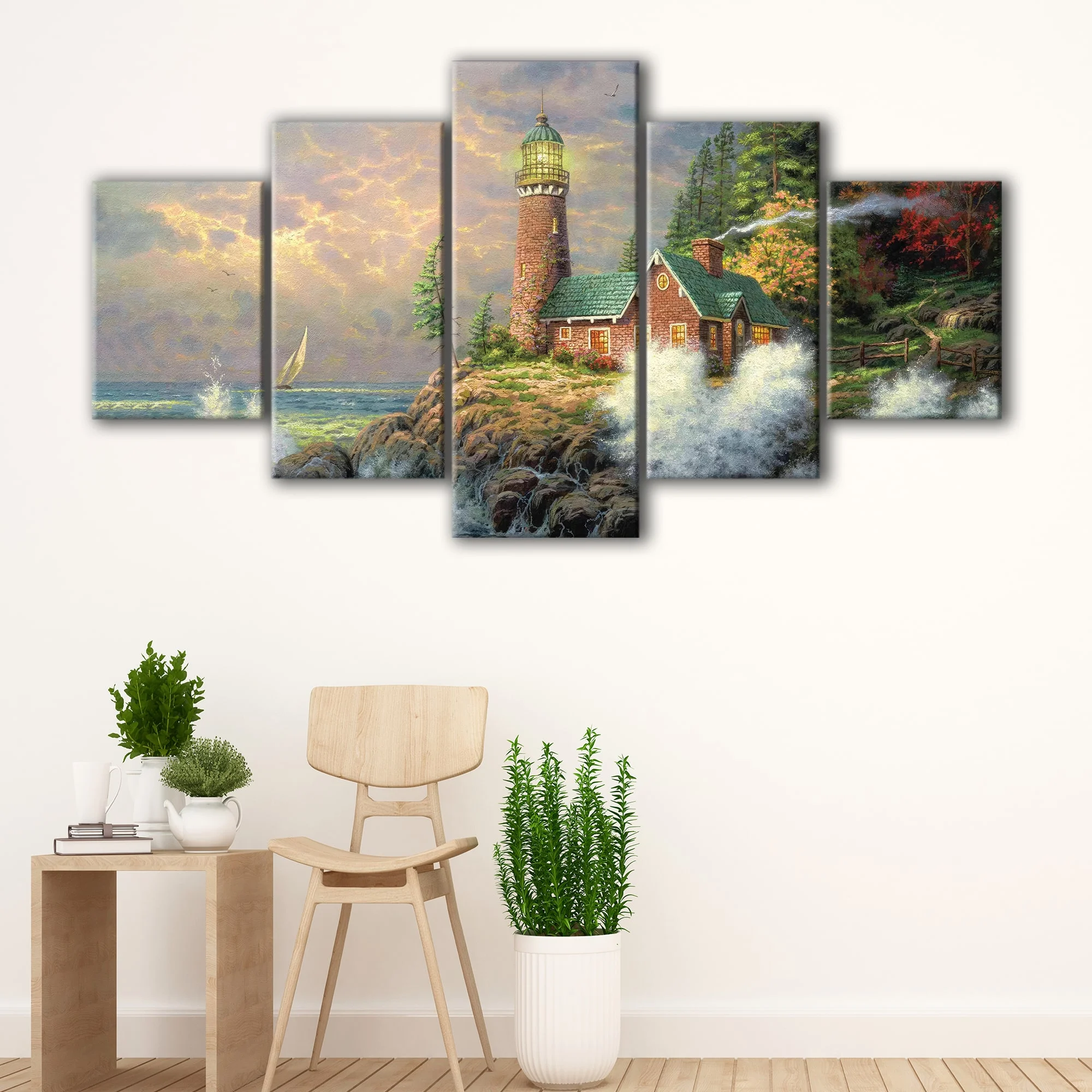 Luxury Lighthouse Sunset canvas art