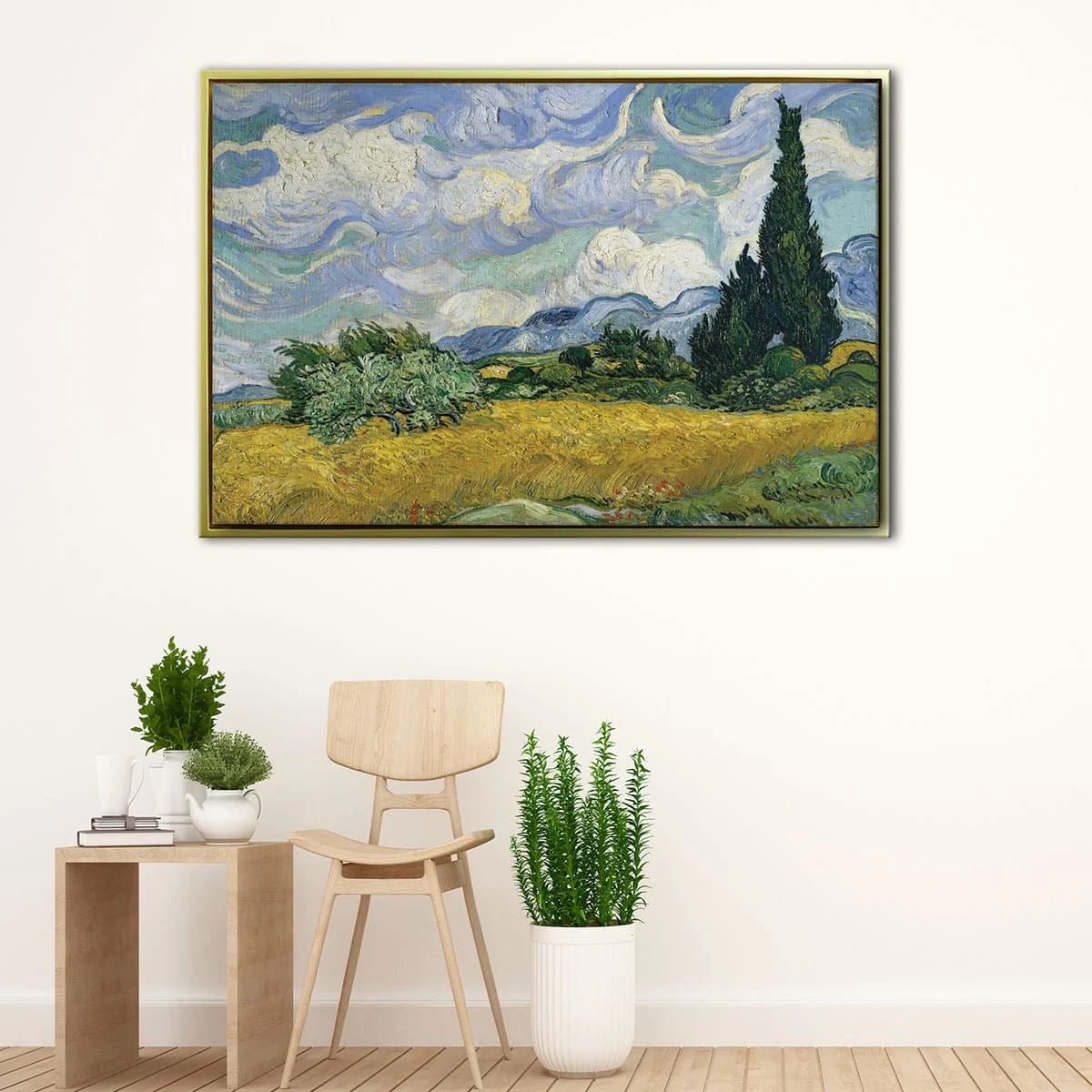 Wheat Field With Cypresses canvas art