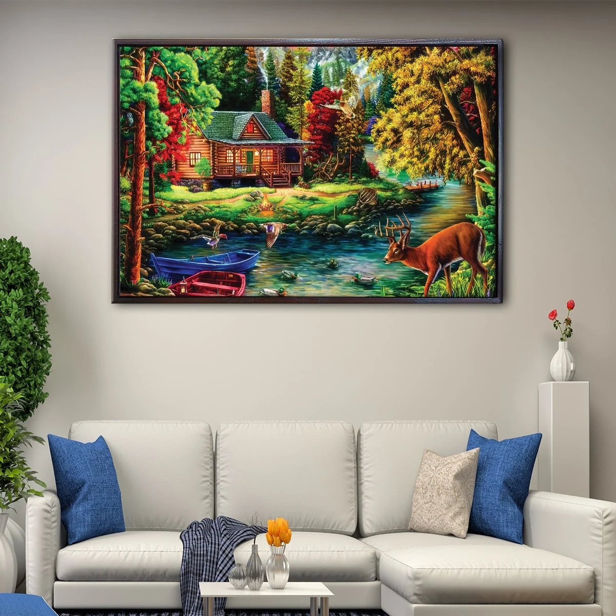 Enchanted Forest Lake canvas art