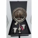 Hand-Hammered Copper and Porcelain Coffee Cup Gift Set